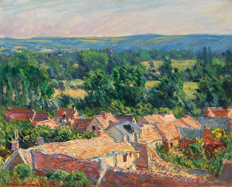 Widok na wieś Giverny W1072 - Claude Monet