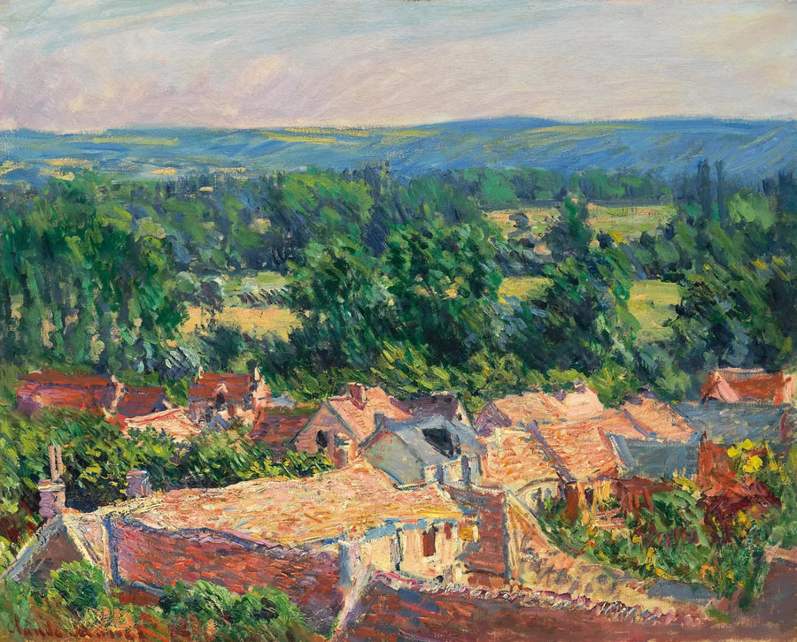 Widok na wieś Giverny W1072 - Claude Monet