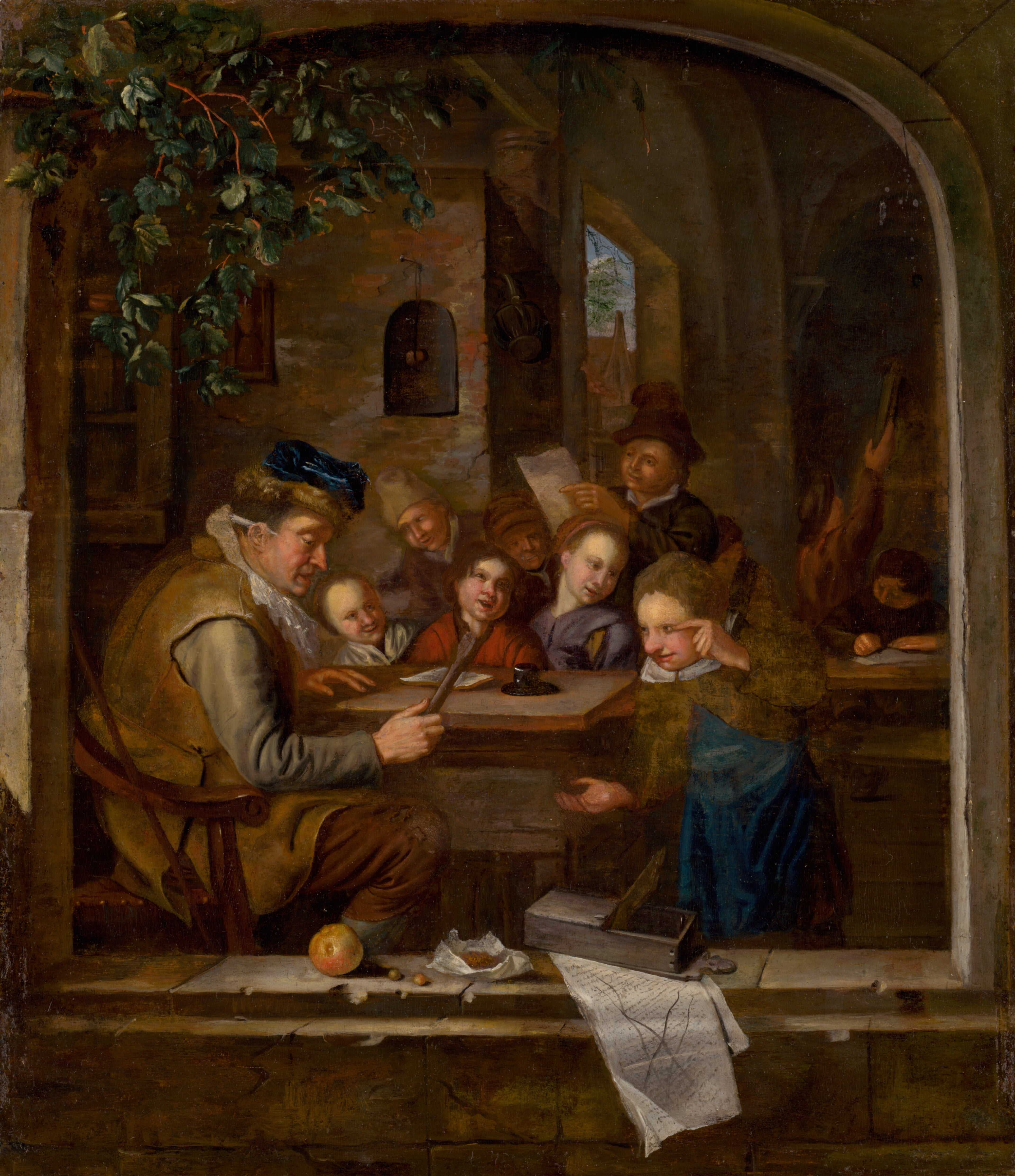 Vyučovanie - Jan Steen image 1 copie de tableau peinte à la main