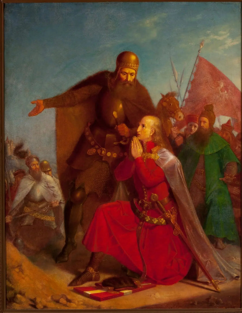 Władysław Jagiełło i Witold modlący się przed bitwą pod Grunwaldem - Jan Matejko