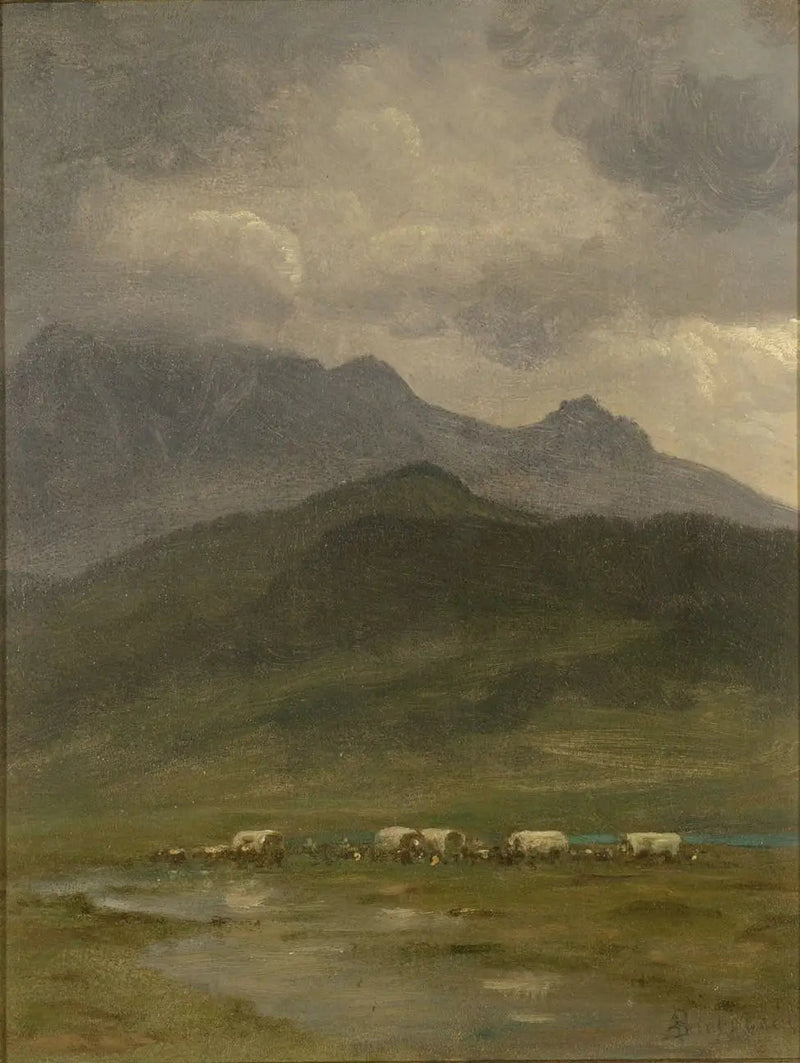 zakryte wagony - Albert Bierstadt