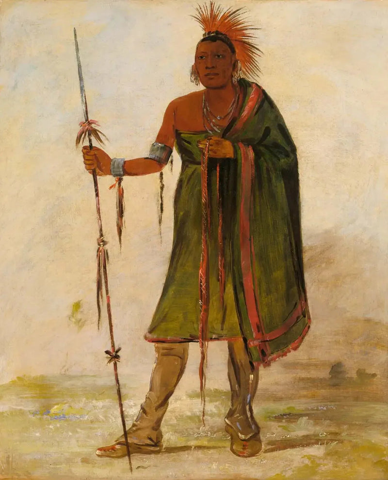 Mycie-ím-pe-shee, szalony, wybitny wojownik - George Catlin