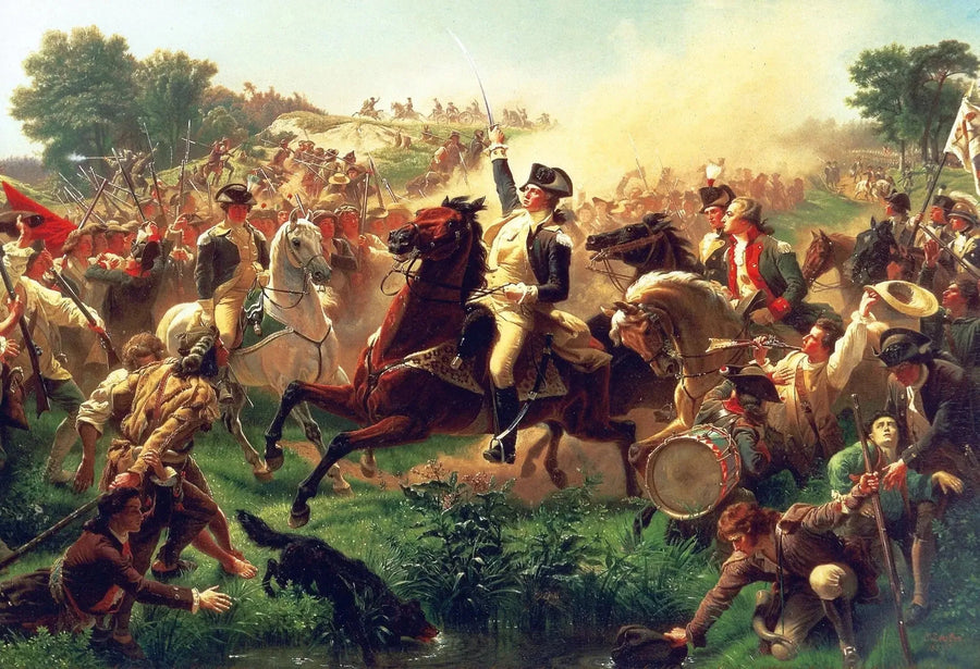 Waszyngton gromadzący wojska w Monmouth - Emanuel Leutze