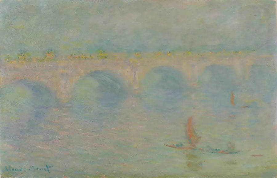 Most Waterloo, efekt światła słonecznego - Claude Monet