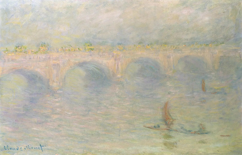 Most Waterloo, efekt światła słonecznego - Claude Monet