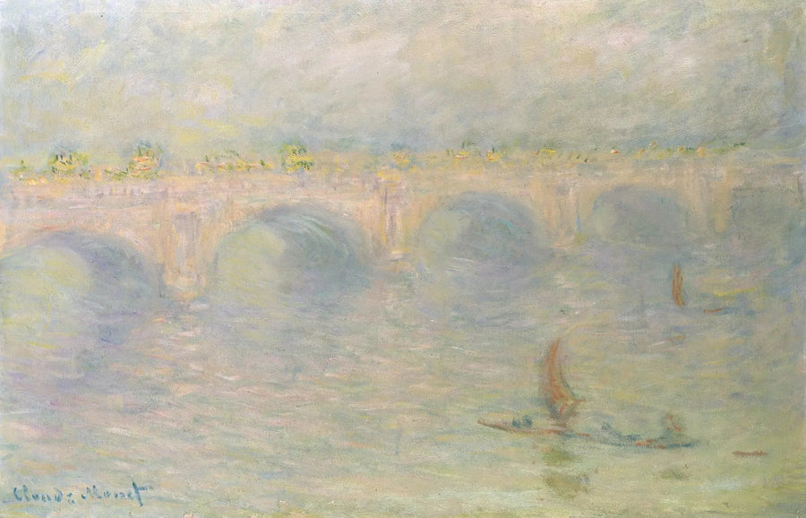 Most Waterloo, efekt światła słonecznego - Claude Monet