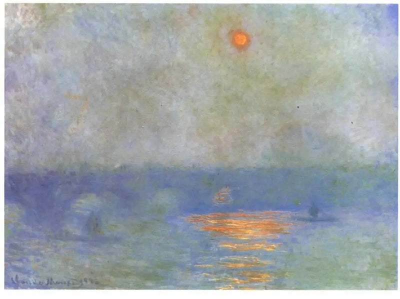 Most Waterloo: słońce we mgle - Claude Monet