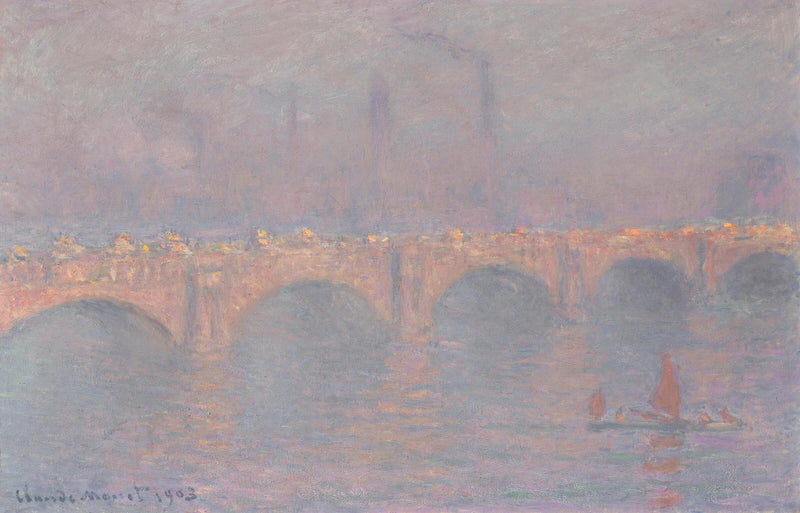 Most Waterloo, słońce zaćmione - Claude Monet