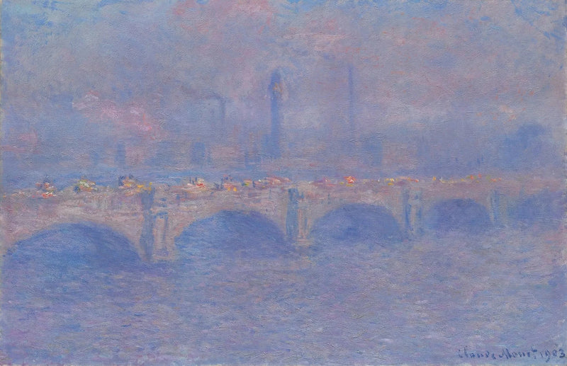 Most Waterloo, efekt światła słonecznego - Claude Monet