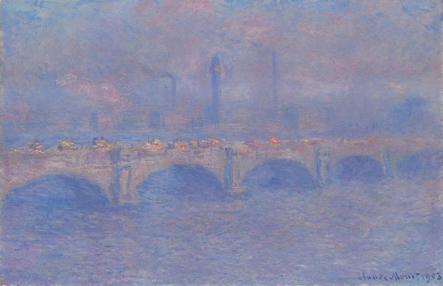 Most Waterloo, efekt światła słonecznego - Claude Monet