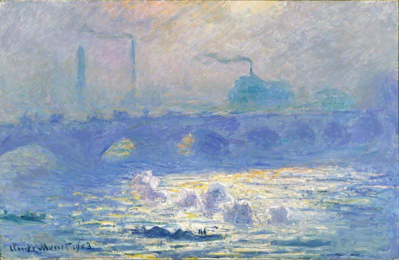 Most Waterloo, efekt światła słonecznego - Claude Monet