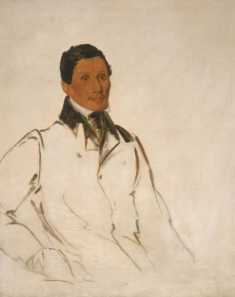 Waun-naw-con, The Dish (John W. Quinney), misjonarz kaznodzieja - George Catlin