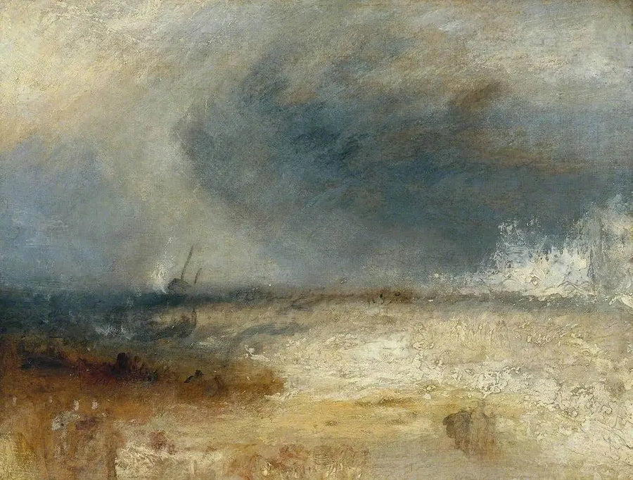 Fale rozbijające się o brzeg - J. M. W. Turner