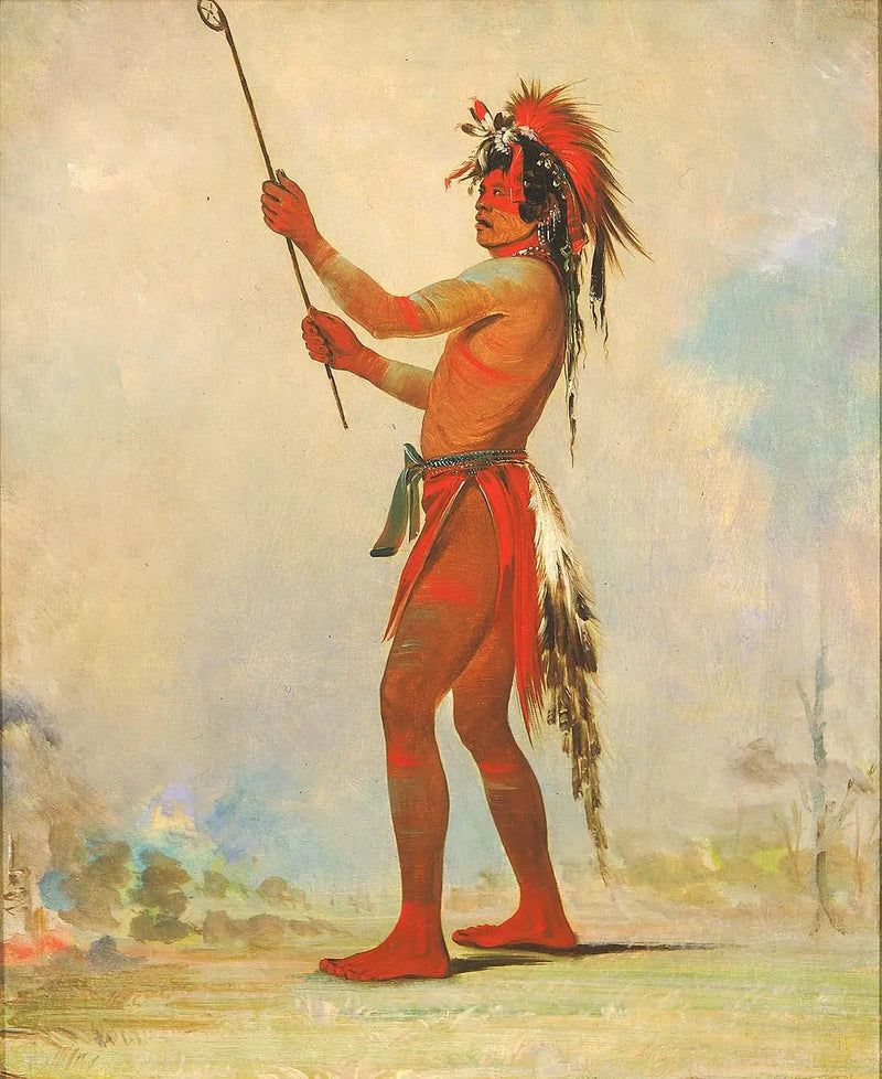 We-chúsh-ta-dóo-ta, Red Man, wybitny gracz w piłkę - George Catlin