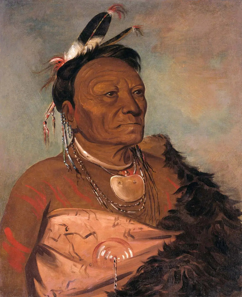 Wee-tá-ra-shá-ro, przywódca plemienia - George Catlin