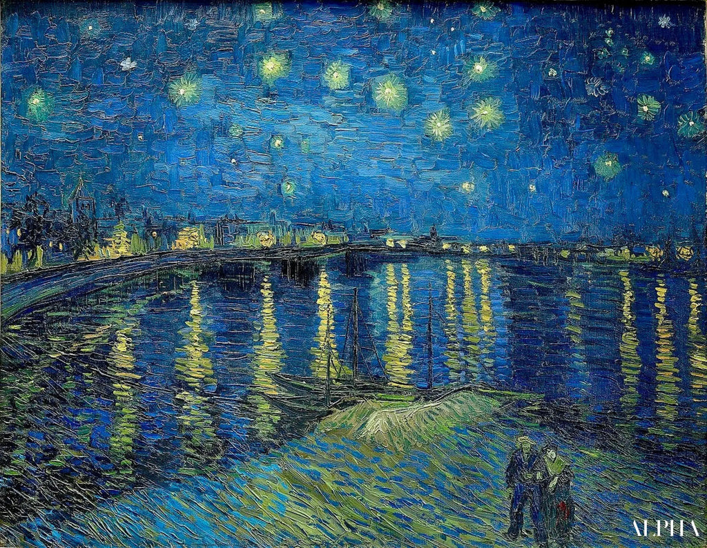 La Nuit étoilée sur le Rhône - Van Gogh - Reproductions de tableaux et peintures haut de gamme