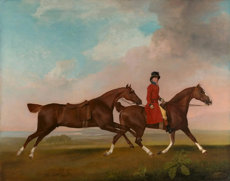William Anderson z dwoma końmi na siodle - George Stubbs