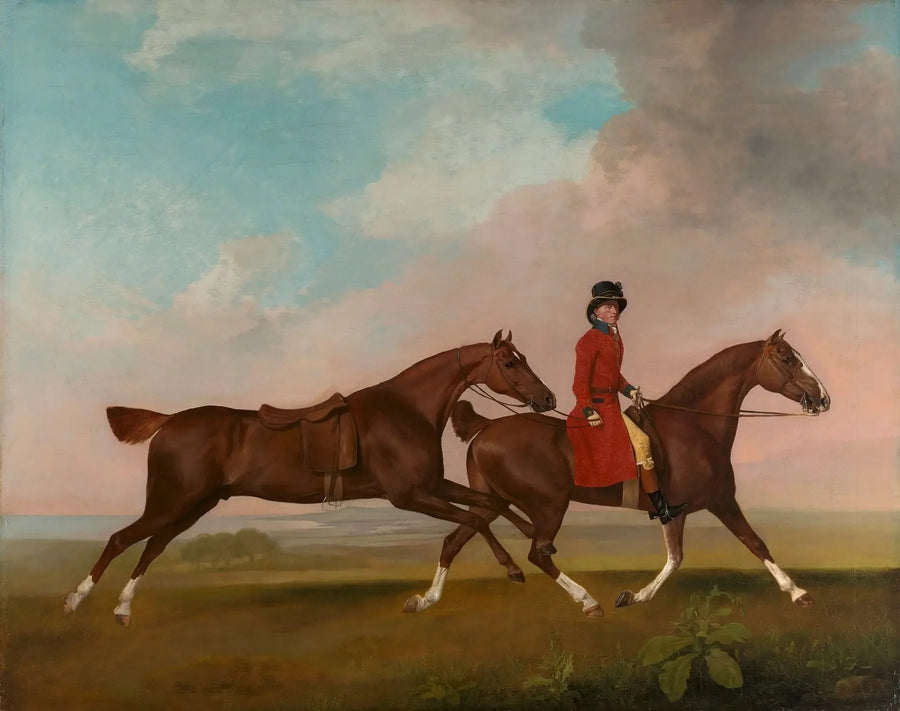 William Anderson z dwoma końmi na siodle - George Stubbs