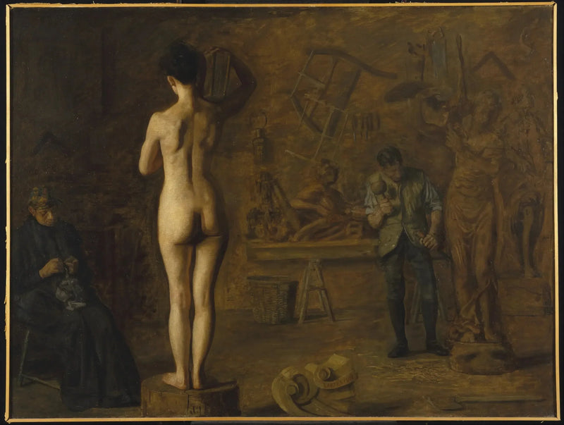 William Rush rzeźbiący swoją alegoryczną postać rzeki Schuylkill - Thomas Eakins