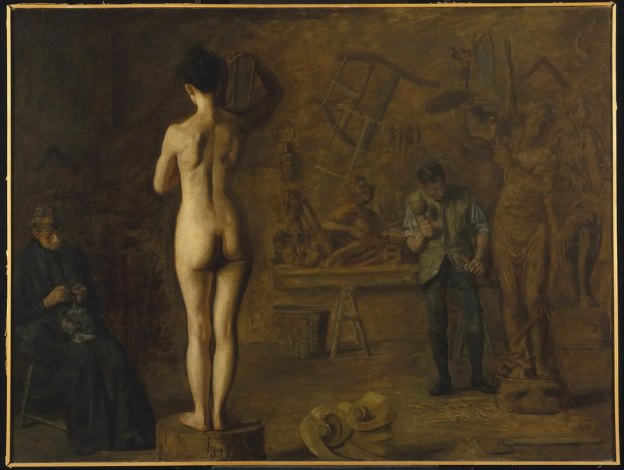 William Rush rzeźbiący swoją alegoryczną postać rzeki Schuylkill - Thomas Eakins