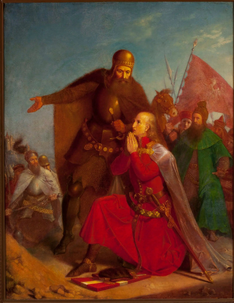 Władysław Jagiełło i Witold modlący się przed bitwą pod Grunwaldem - Jan Matejko