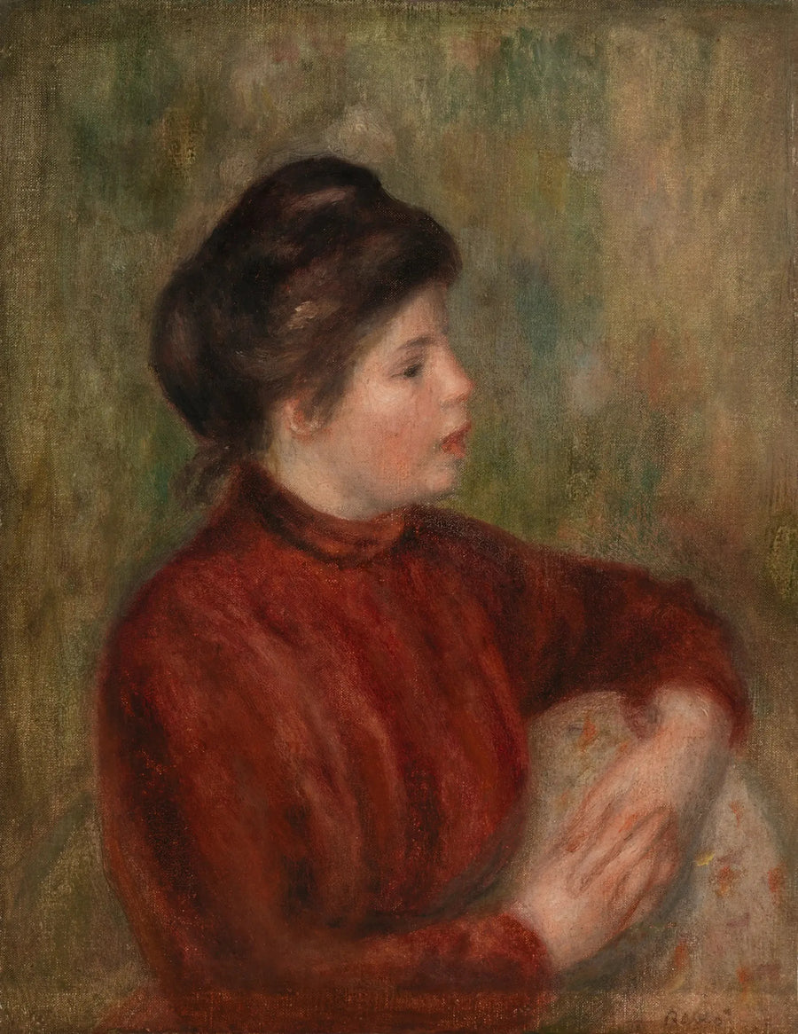 Kobieta oparta na krześle - Pierre-Auguste Renoir