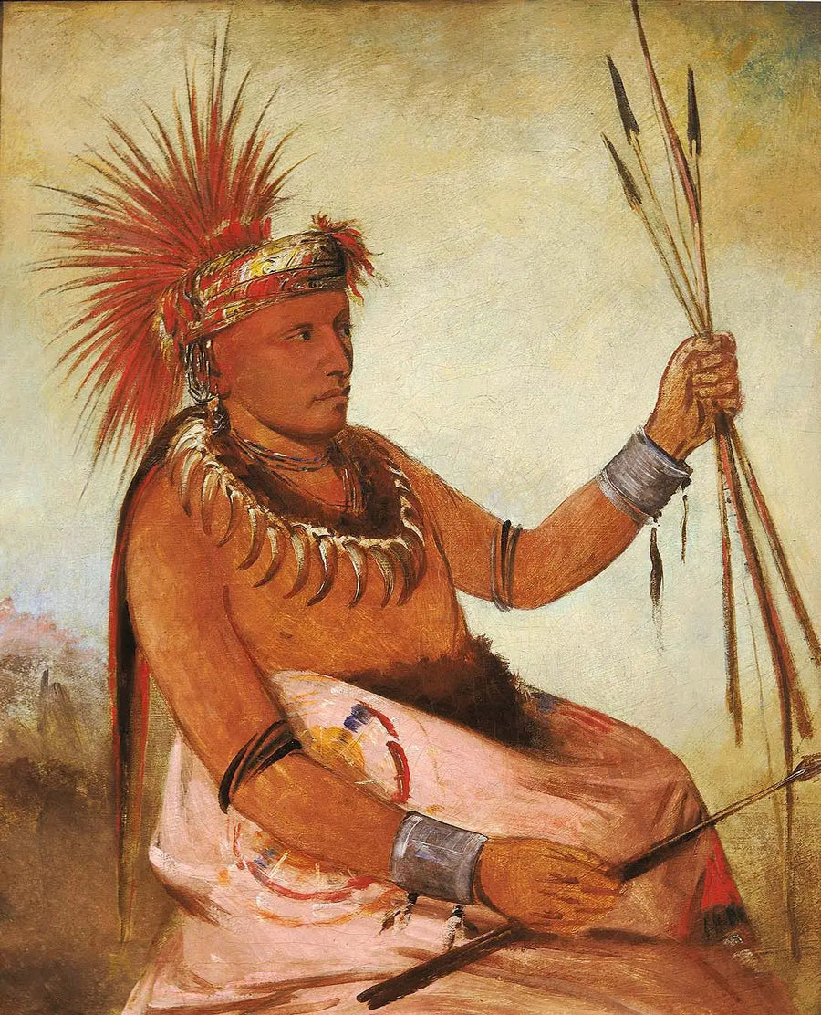 Wos-cóm-mun, zajęty mężczyzna, odważny - George Catlin