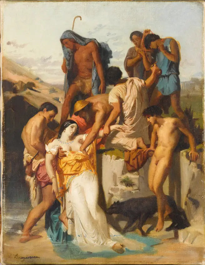Zénobie trouvée par les bergers sur les bords de l'Araxe - Bouguereau image 1 copie de tableau peinte à la main