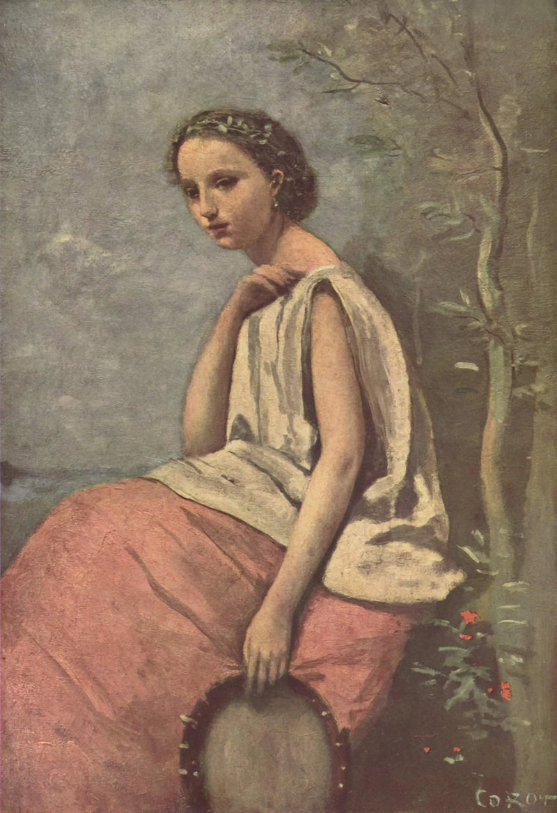 Zingara na tamburze basque - Jean-Baptiste Camille Corot