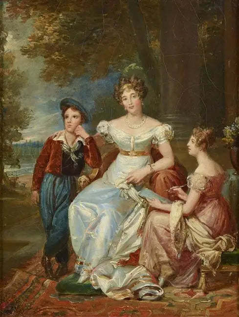 Zoé Talon, hrabina du Cayla i jej dwoje dzieci - François Gérard