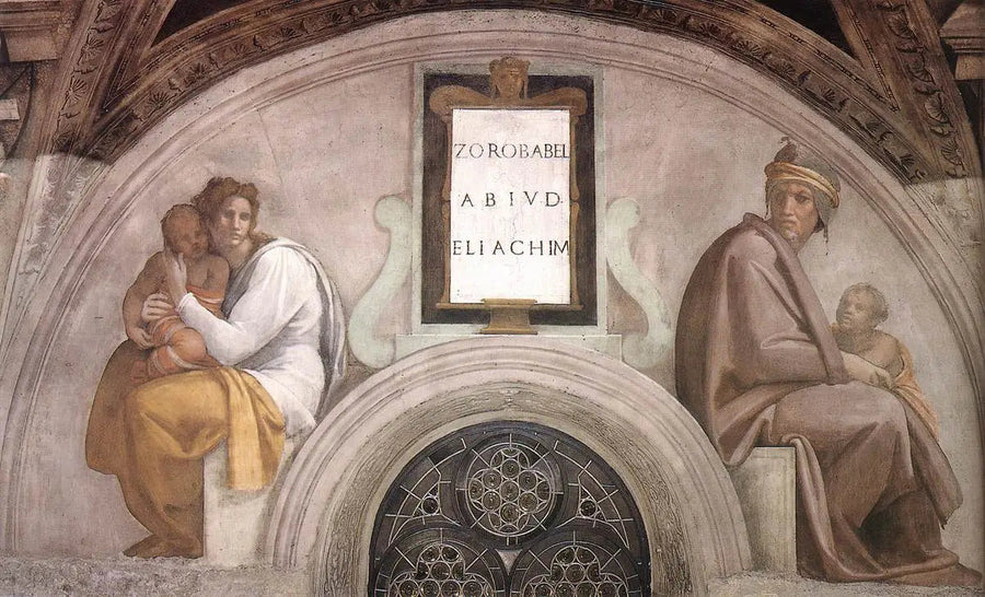 Zorobabel, Abioud i Éliakim - Michał Anioł