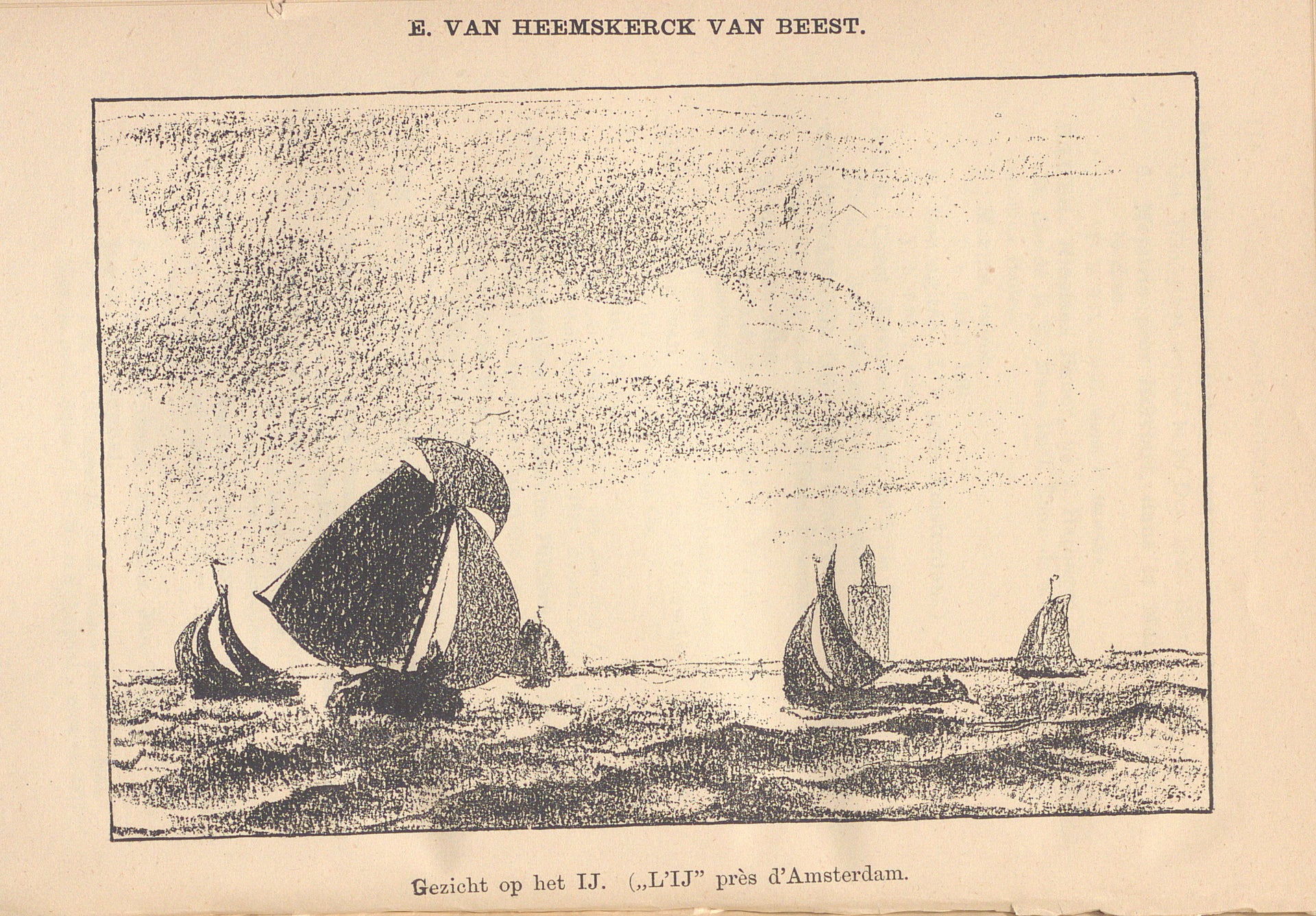 Le Zuiderzee devant Amsterdam - Jacob Eduard van Heemskerck van Beest